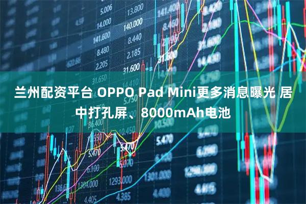 兰州配资平台 OPPO Pad Mini更多消息曝光 居中打孔屏、8000mAh电池